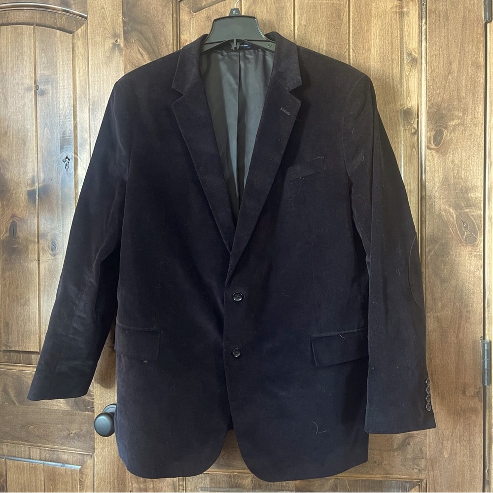 Black Corduroy Mens Coat Size 52L
